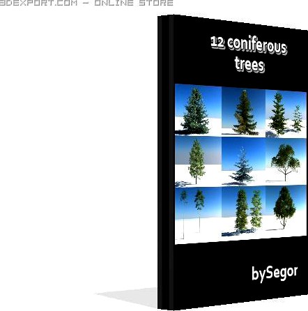 12 coniferous trees 3D Model