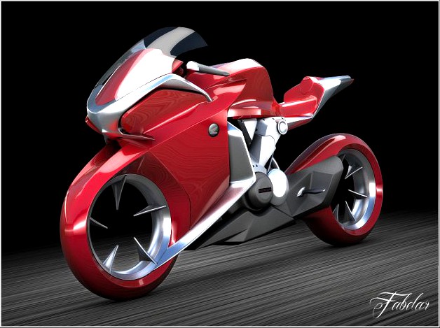 HONDA V4 concept Vray 3D Model