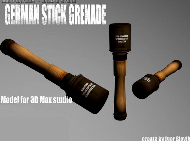Grenade old ww2 3D Model