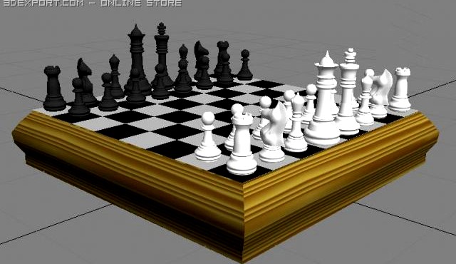 Complete chess set 3D Model