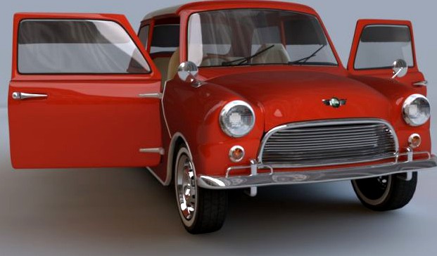 Mini cooper rigged 3D Model