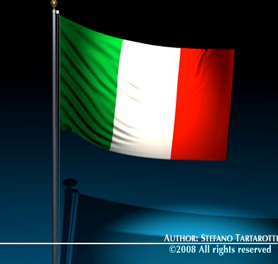 Flag Italy 3D Model