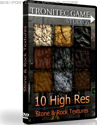 10 High Res Stone Rock Texture 3D Model