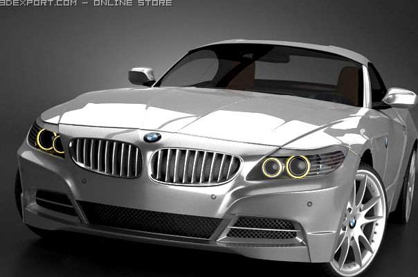 BMW Z4 2009 standard materials 3D Model
