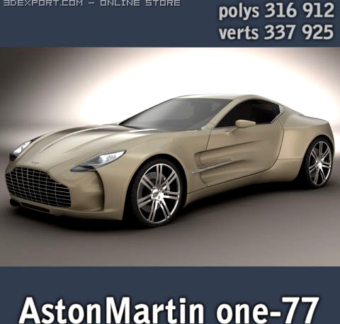 AstonMartin one77 HIGHPOLY 3D Model