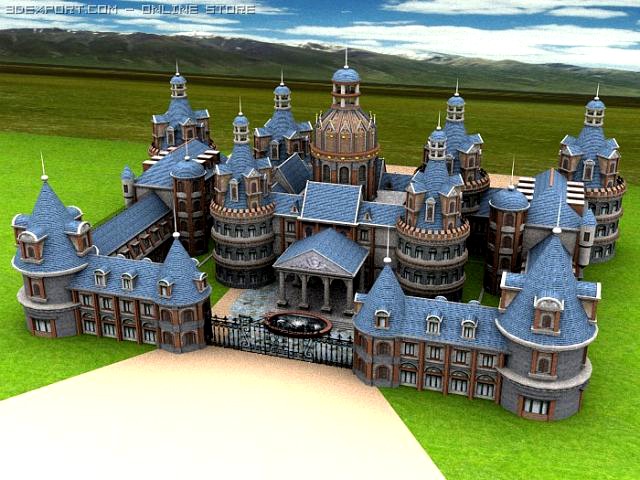 Hotel Castle 3D Model