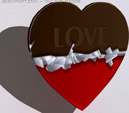Download free Chocolate Heart 3D Model