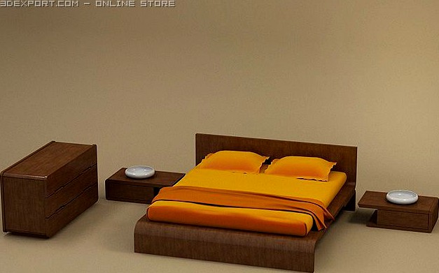 FLO bedroom set 3D Model