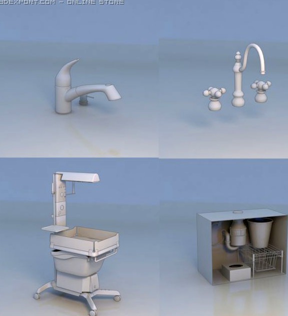 Medical equipment faucet 3D Model