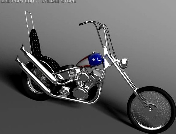 Harley Davidson Easy Rider Panhead 3D Model