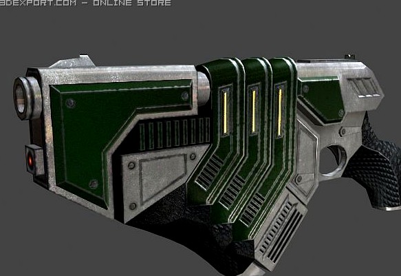 Quark pistol 3D Model