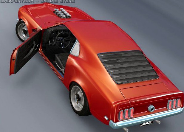 1969 Mustang Boss 302 3D Model