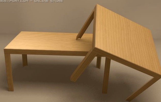 Two Hall tables 3D Model