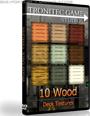 10 Wood Deck Textures 3D Model