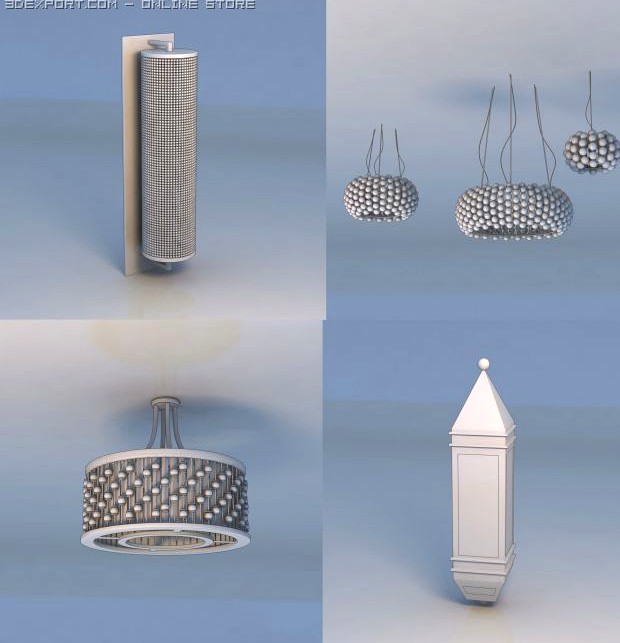 Light pendant light lamp 3D Model