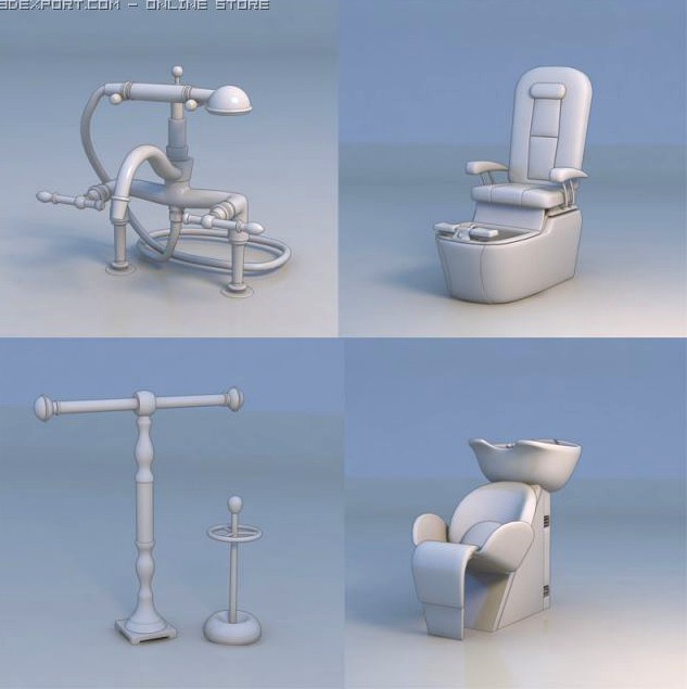 Sauna machine massage chair 3D Model