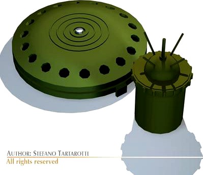 Land mines 3D Model