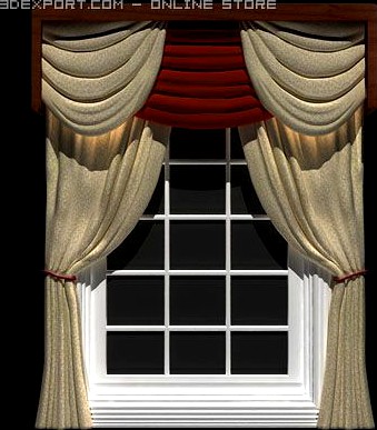 Curtain  window 3D Model