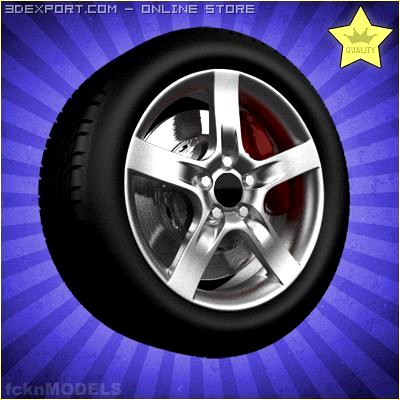 Car wheel 008 3D Model