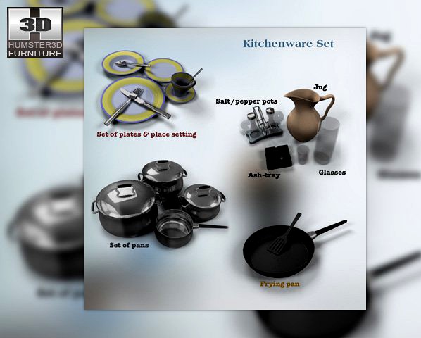 KitchenWare 3D Model