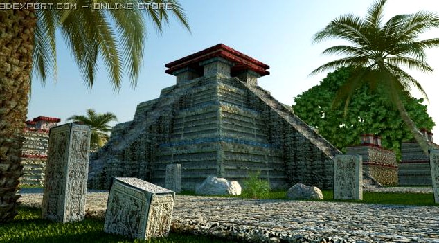 Mayan city 3D Model