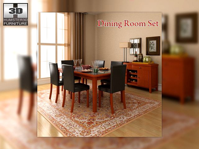 Dining Room 1 Set 3D Model