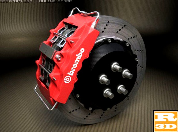 Brembo Brake System Detaliated 3D Model
