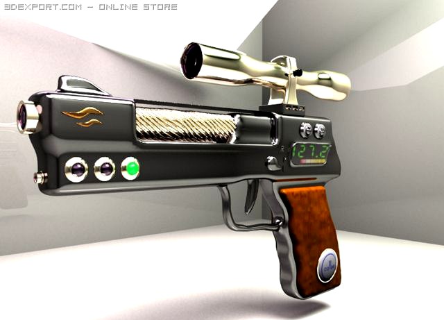 Laser Pistol 3D Model