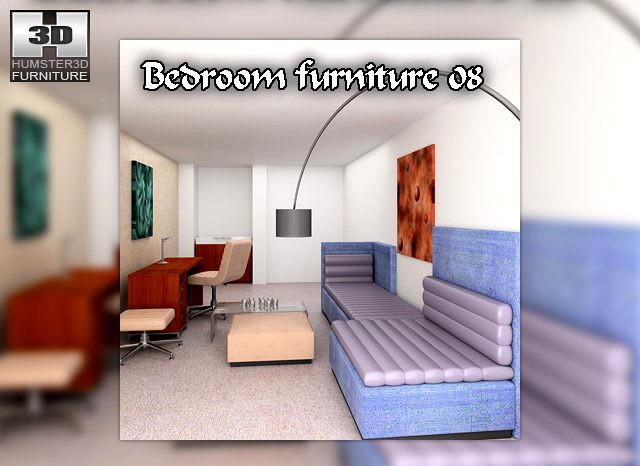 Bedroom Furniture 08 Set 3D Model