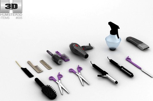 Barbershop set 3D Model