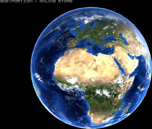 High quality earth animated 3D Model