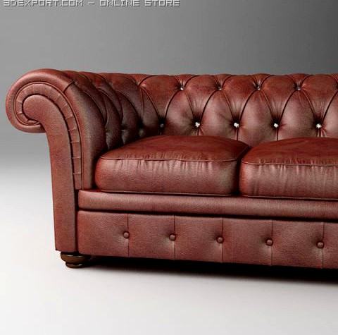 Leather Sofa Relotti Armando 3D Model