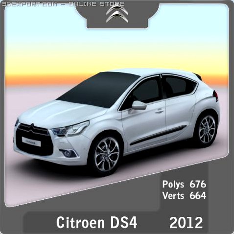 2012 Citroen DS4 3D Model