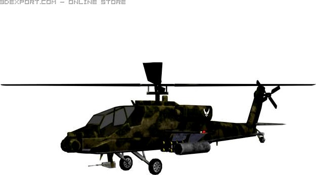 AH64 Apache 3D Model