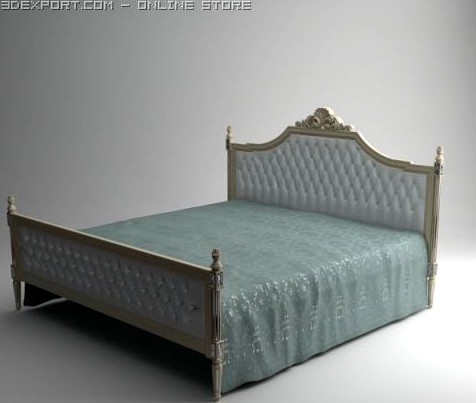 Traditional Style Bed 3D Model