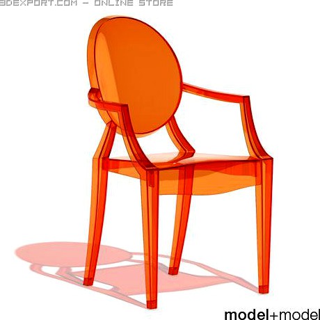 Kartell Louis Ghost armchair 3D Model