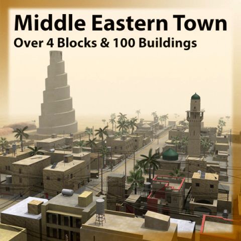 Middle Eastern Town 3D Model