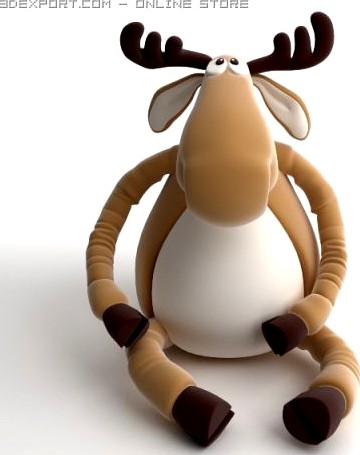 Toy Moose 3D Model