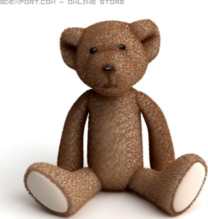 Stuffed Toy Teddy Bear 3D Model