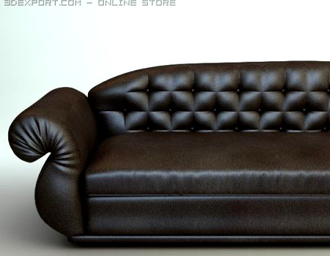 Leather Sofa 2 3D Model