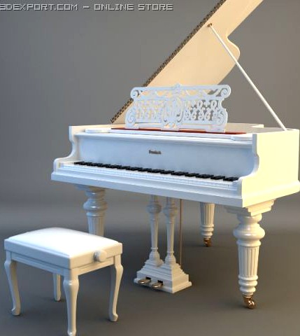 Grand Piano 3D Model