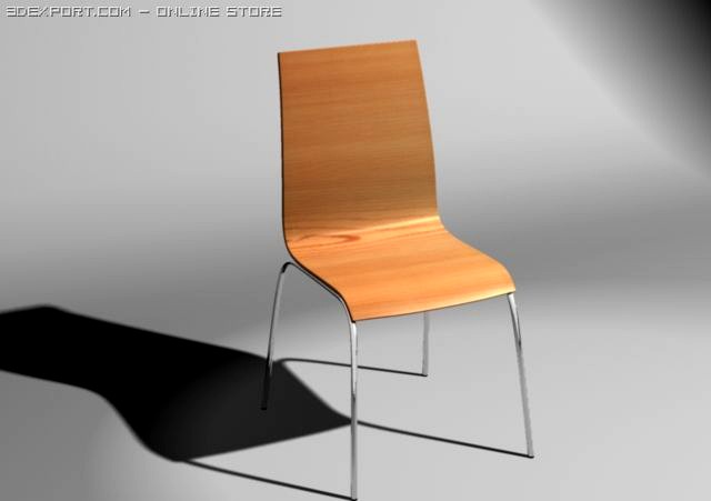 Tierra Bent Wood Chair 3D Model