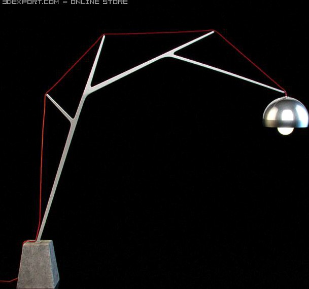 Contemporary Floor Lamp 08 3D Model