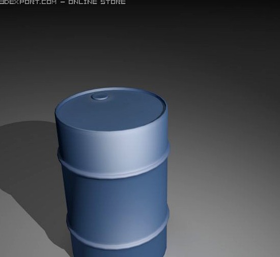 Light blue Barrel 3D Model