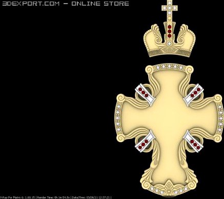 Orthodox cross 3D Model