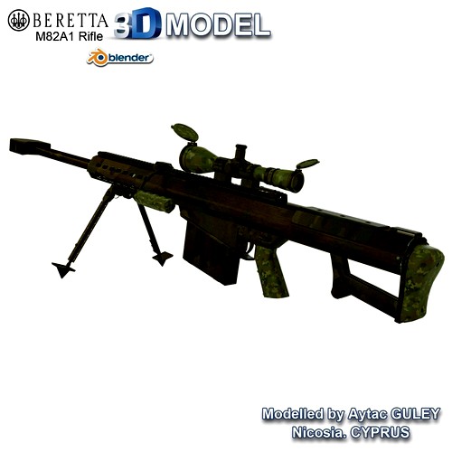 Baretta M82A1 3D Model