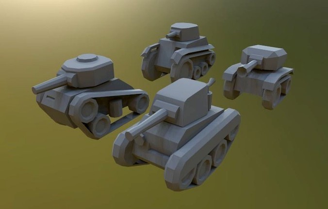 Midget Lowpoly Tanks