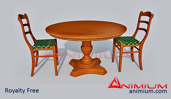 Table and Chair 3d model