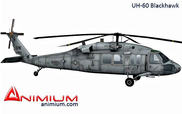 UH-60 Black hawk 3d model