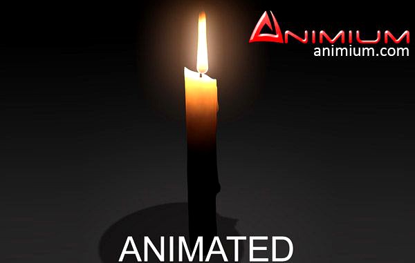 Candle 3d model with Animation